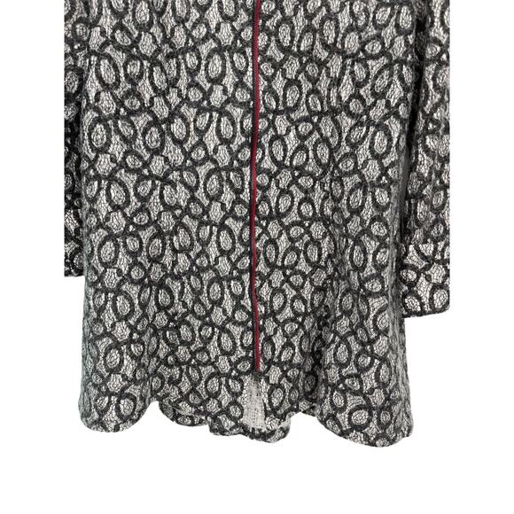 IC By Connie Full Zip Jacket 3/4 Sleeve Gray Size Medium - Picture 2 of 12